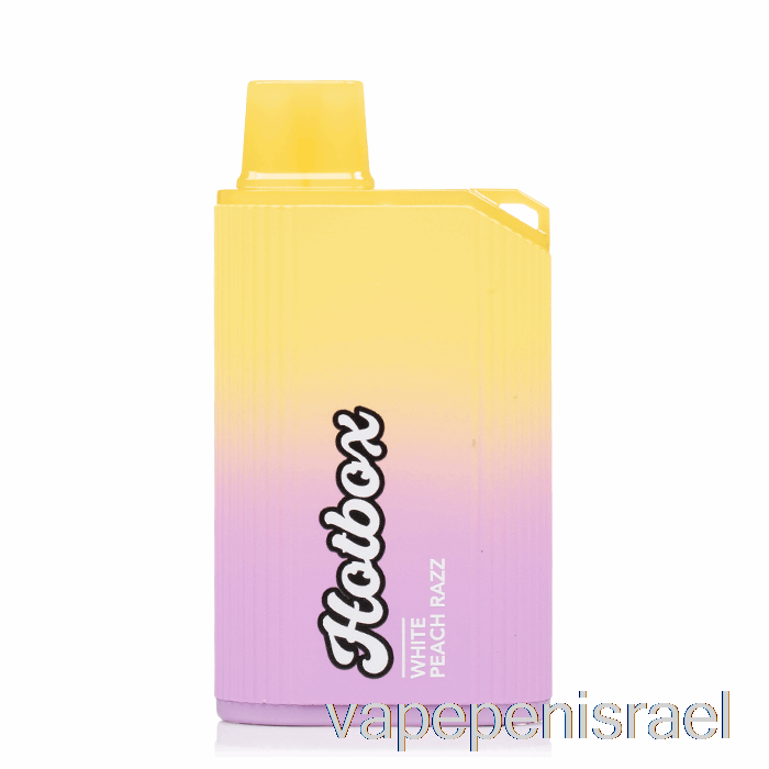 חד פעמי Vape Israel Puff Brands Hotbox 7500 חד פעמי לבן אפרסק Razz